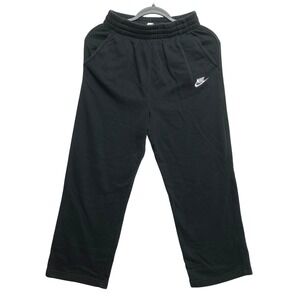 Nike Jogger Kids Boys Large Black Fleece Wide Leg Sweatpants
